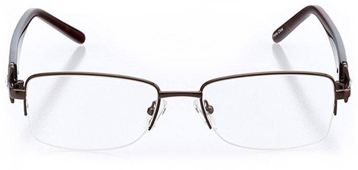 pisa: women's rectangle eyeglasses in brown - front view