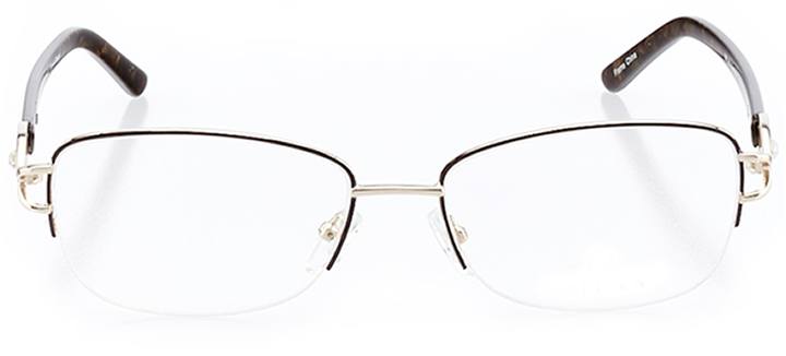 venosa: women's rectangle eyeglasses in brown - front view