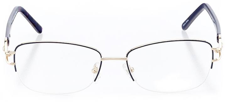venosa: women's rectangle eyeglasses in gold - front view