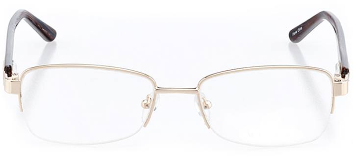 amalfi: women's rectangle eyeglasses in brown - front view