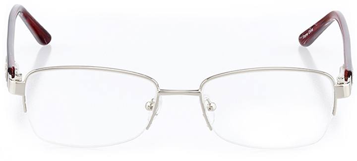 amalfi: women's rectangle eyeglasses in silver - front view
