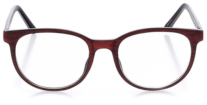 rome: unisex round eyeglasses in red - front view