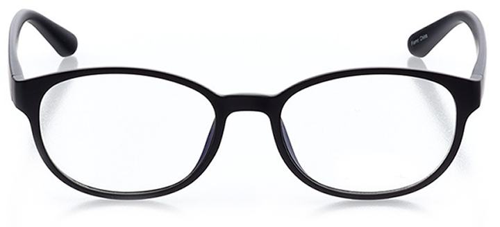 miami beach: women's round eyeglasses in black - front view