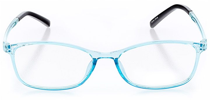 sunset cliffs: women's rectangle eyeglasses in blue - front view