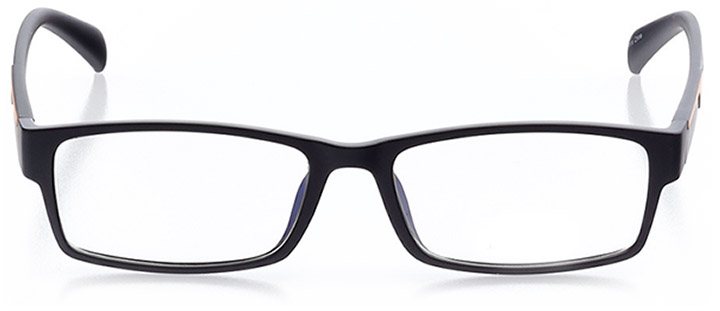 sanibel: men's rectangle eyeglasses in orange - front view