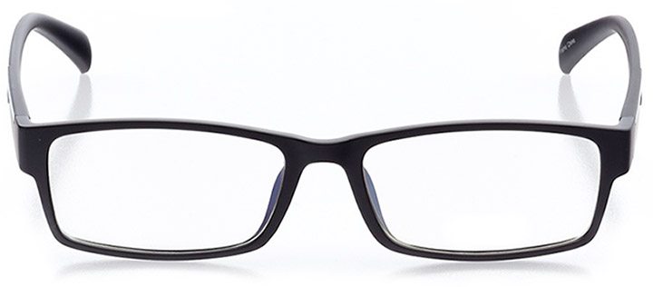 sanibel: men's rectangle eyeglasses in black - front view