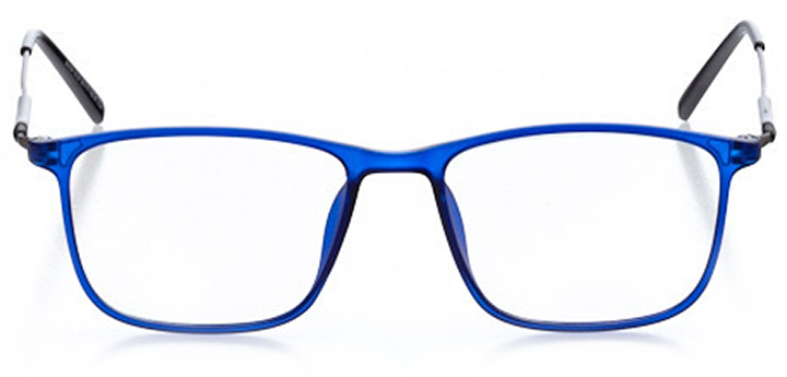 nags head: men's square eyeglasses in blue - front view