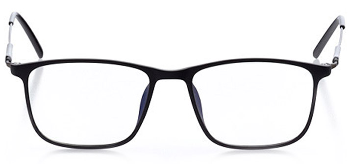 nags head: men's square eyeglasses in black - front view