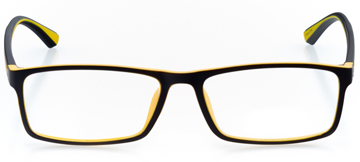 hobe sound: men's rectangle eyeglasses in yellow - front view