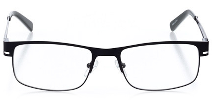 jupiter: men's rectangle eyeglasses in black - front view