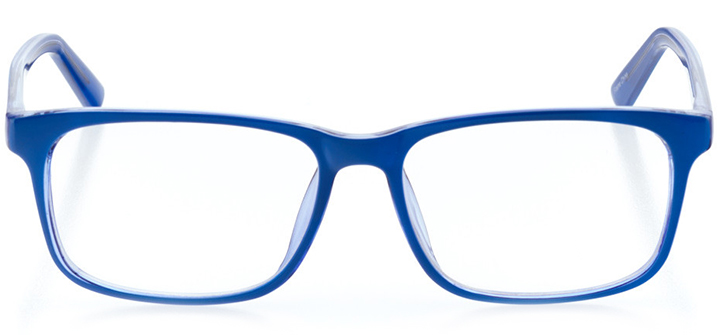 luxembourg city: women's square eyeglasses in blue - front view