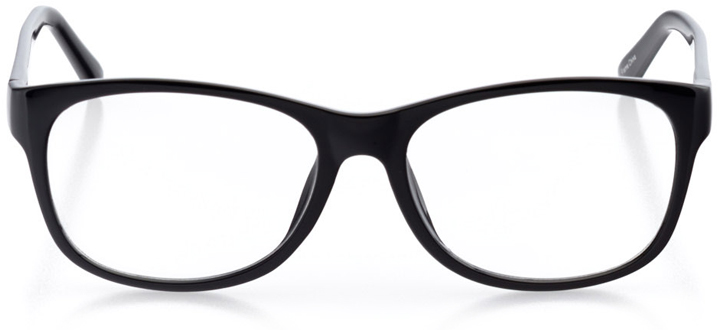 tokyo: women's square eyeglasses in black - front view