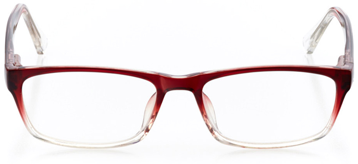rotterdam: women's rectangle eyeglasses in red - front view