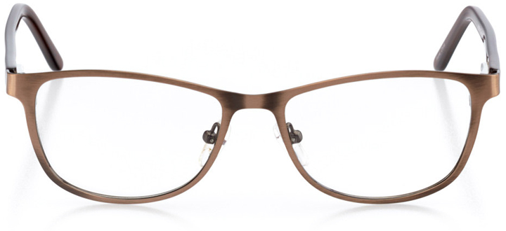 dubai: women's cat eye eyeglasses in brown - front view