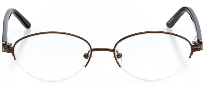 fort-de-france: women's cat eye eyeglasses in brown - front view