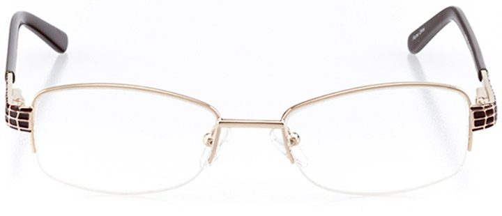 ibiza: women's rectangle eyeglasses in brown - front view