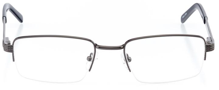 doha: men's rectangle eyeglasses in gray - front view