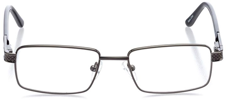 nara: men's rectangle eyeglasses in gray - front view