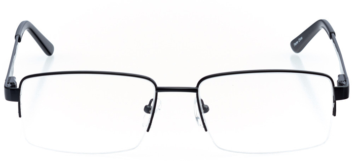san jose: men's square eyeglasses in black - front view