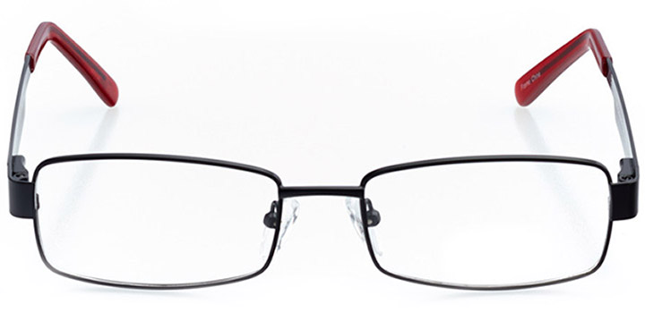 raleigh: men's rectangle eyeglasses in red - front view