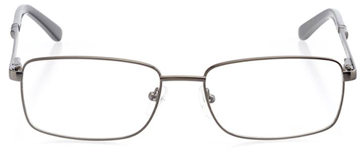 branson: men's rectangle eyeglasses in gray - front view