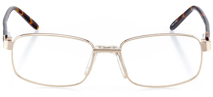 boulder: men's square eyeglasses in gold - front view