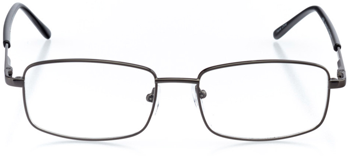 madrid: men's rectangle eyeglasses in gray - front view