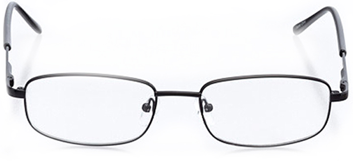 geneva: men's rectangle eyeglasses in black - front view