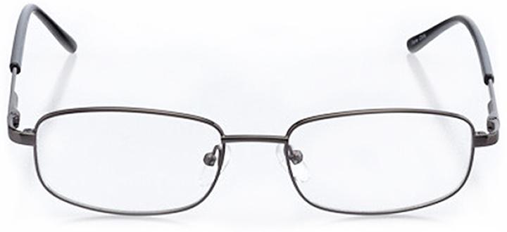 geneva: men's rectangle eyeglasses in gray - front view