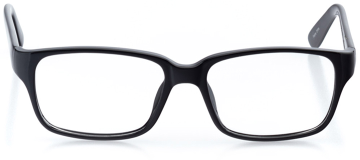 dublin: men's square eyeglasses in black - front view