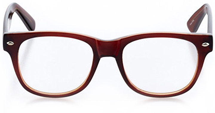 cordoba: square eyeglasses in brown - front view