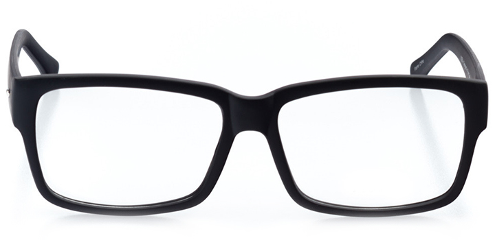 chicago: men's square eyeglasses in brown - front view
