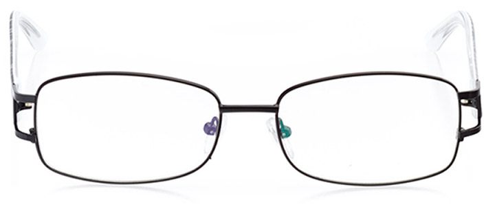 marlow: women's rectangle eyeglasses in black - front view