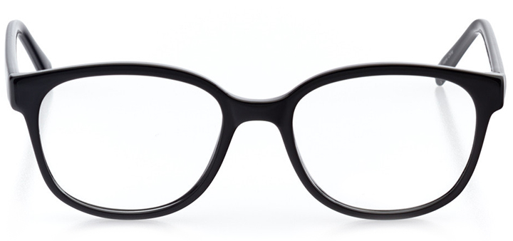 berne: women's square eyeglasses in black - front view