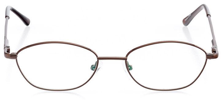 dartmouth: women's oval eyeglasses in brown - front view