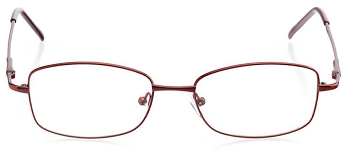 nicosia: women's rectangle eyeglasses in red - front view