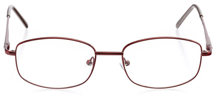 laurel: women's rectangle eyeglasses in brown - front view
