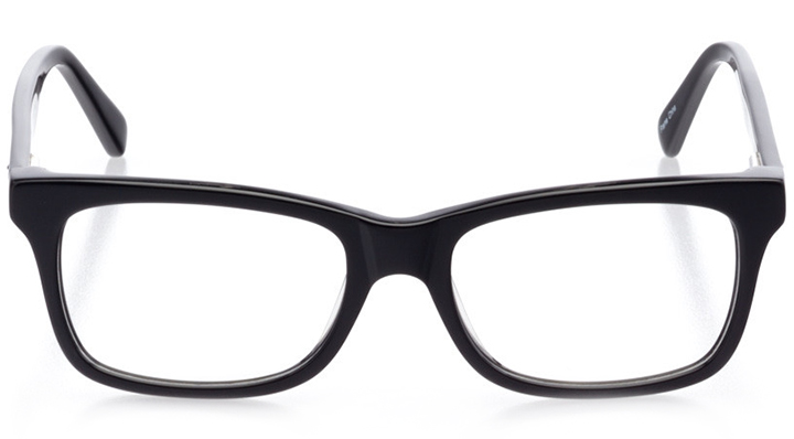 san diego: women's square eyeglasses in black - front view