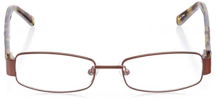 bowie: women's rectangle eyeglasses in brown - front view