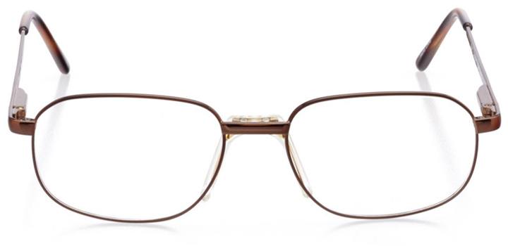 viseu: men's square eyeglasses in brown - front view