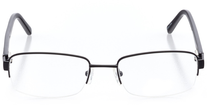 cincinnati: men's rectangle eyeglasses in black - front view