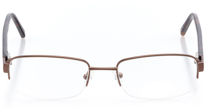 cincinnati: men's rectangle eyeglasses in brown - front view