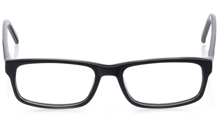 miami: men's rectangle eyeglasses in black - front view