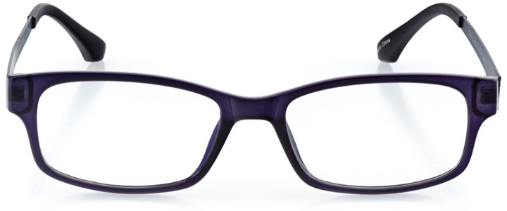 gainesville: rectangle eyeglasses in blue - front view