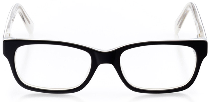 state college: rectangle eyeglasses in black - front view
