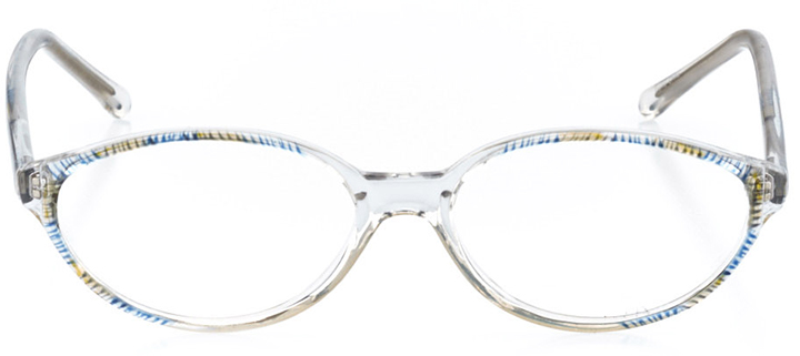 marbella: women's oval eyeglasses in crystal - front view