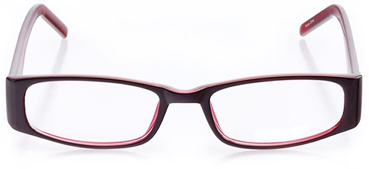 oakdale: women's rectangle eyeglasses in red - front view