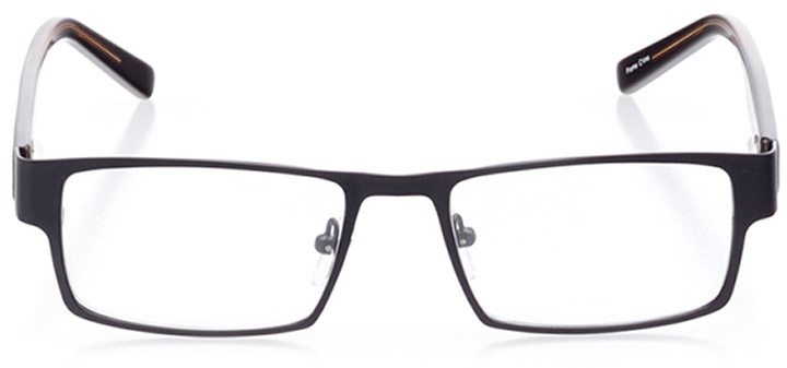 arlington: men's square eyeglasses in black - front view