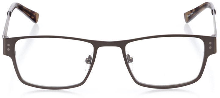 oakland: men's rectangle eyeglasses in gray - front view