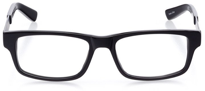 palo alto: men's rectangle eyeglasses in black - front view